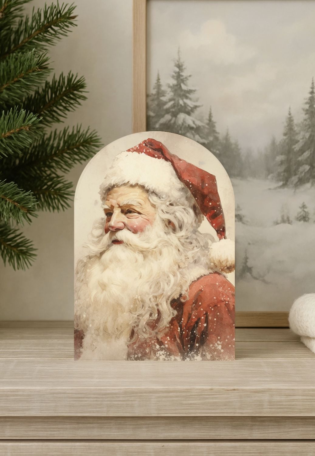 Vintage Santa Art Print