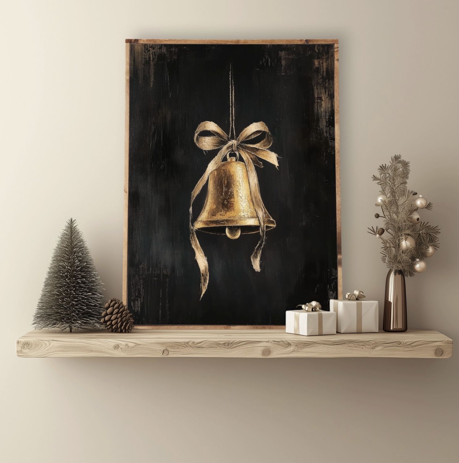 Bell with Ribbon Framed Print Bell with Ribbon Framed Print