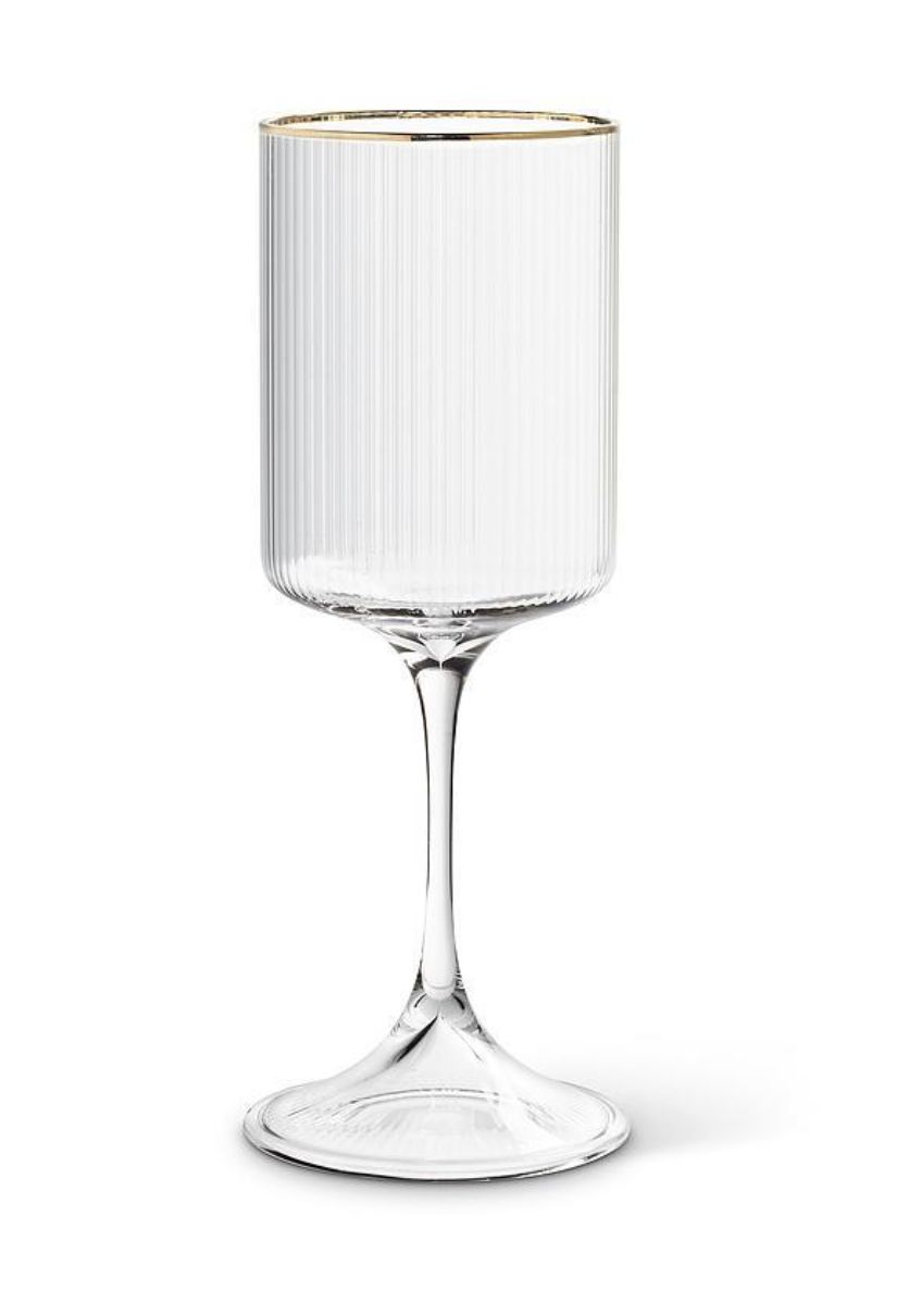 Optic Wine Glass | Gold Rim Optic Wine Glass | Gold Rim