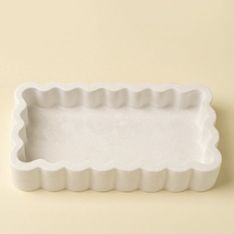 Rectangle Scalloped Jewelry Plate