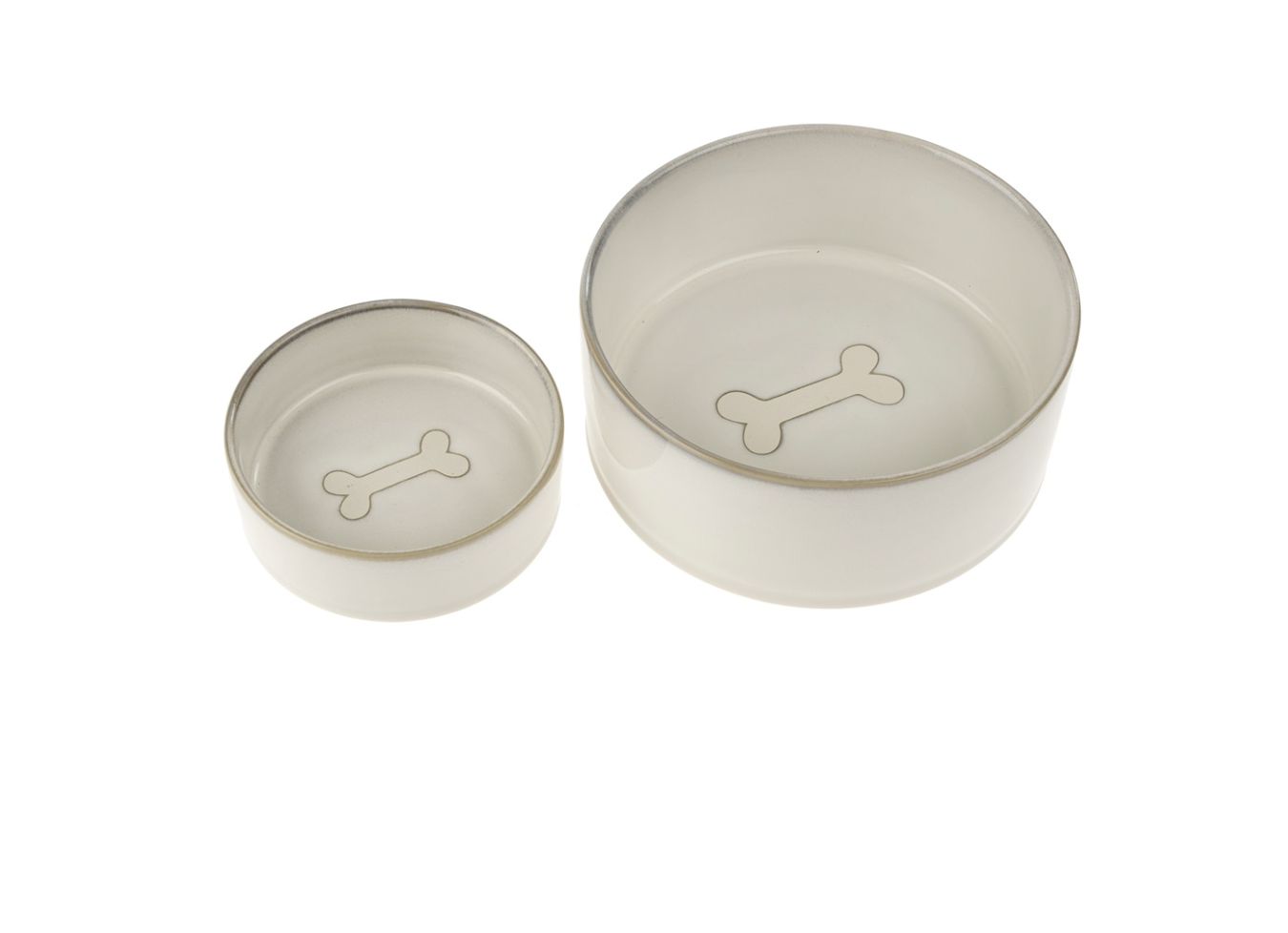 White Pottery Pet Bowl | Small