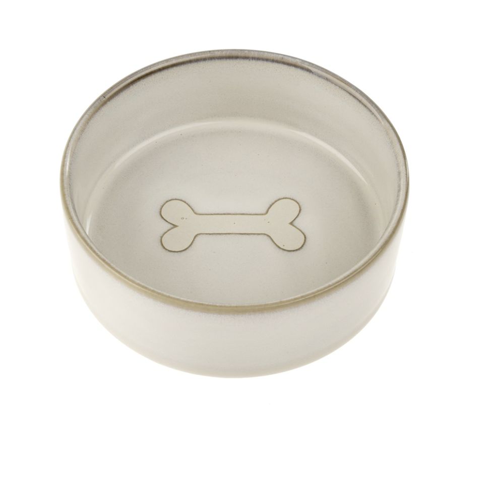 White Pottery Pet Bowl | Small