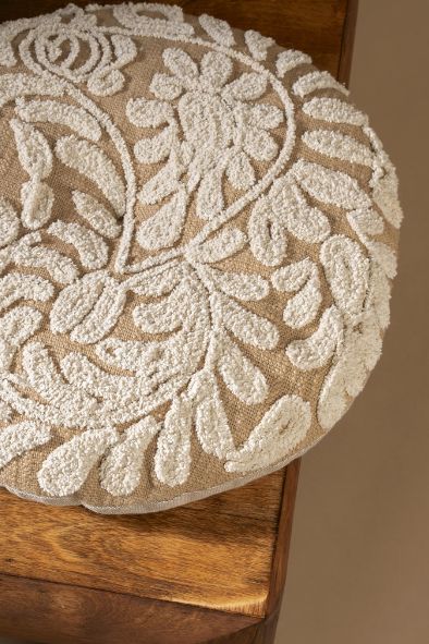 Wildflower Round Pillow | Sand