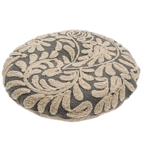 Wildflower Round Pillow | Grey