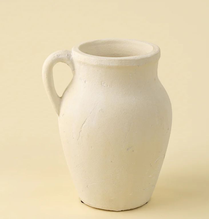 Cream Rhodes Pitcher Vase | Small