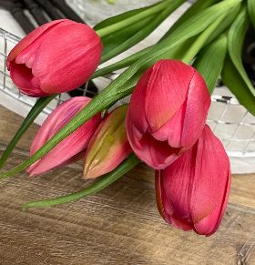 Real Touch Tulip Bundle | Rose 16"