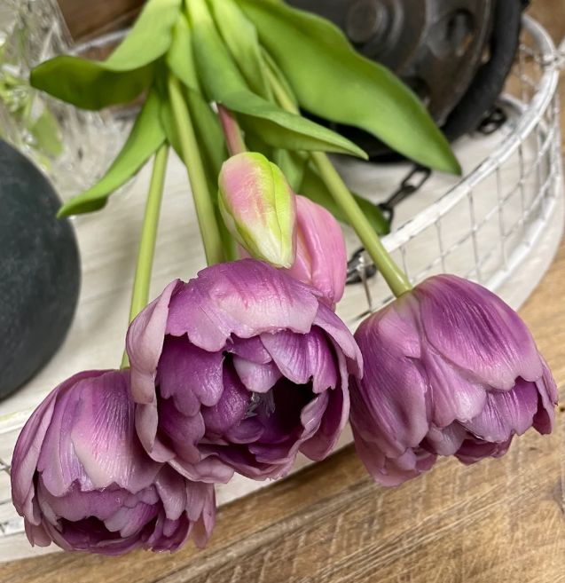Real Touch Peony Tulip Bundle | Lavender