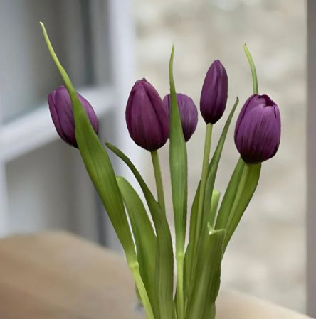Real Touch Tulip Bundle | Purple 16"