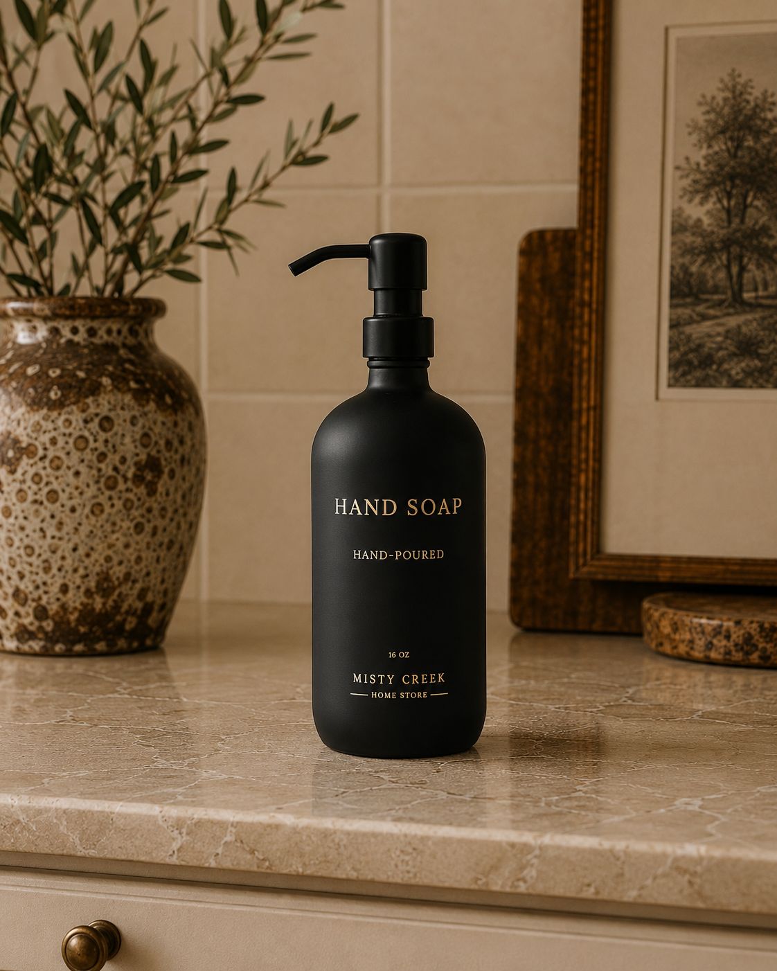 Luxury Black Hand Soap Dispenser