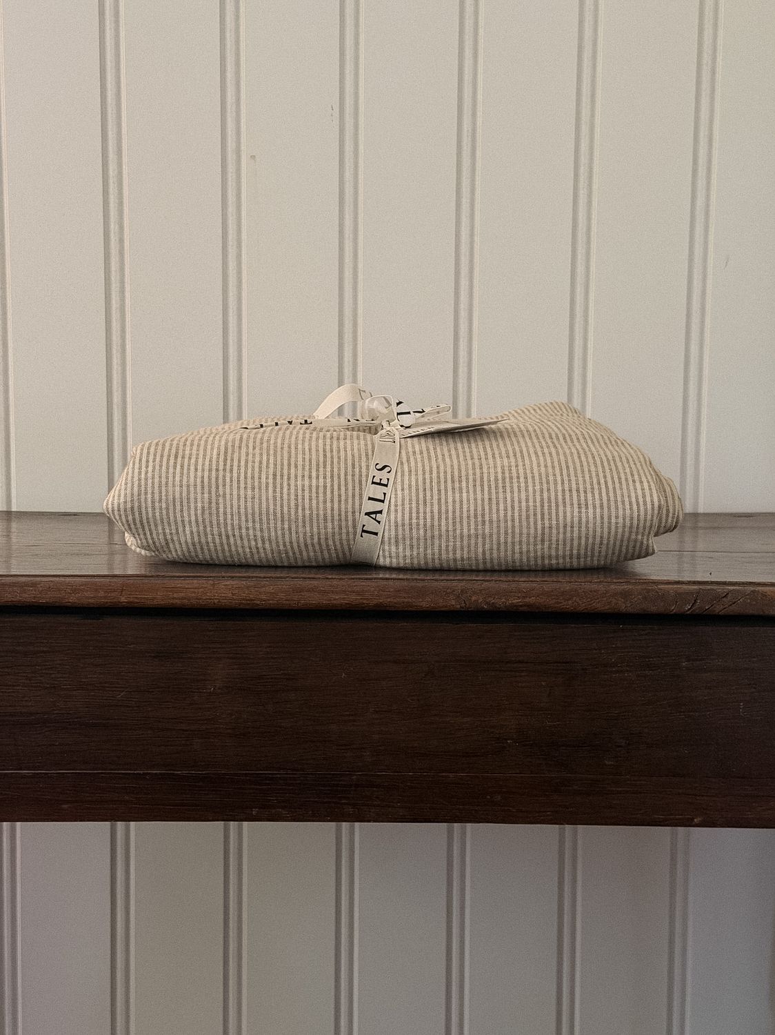 Linen Tales King Duvet Cover | Natural Stripes