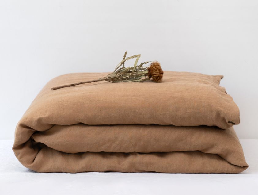Linen Tales King Duvet Cover | Camel