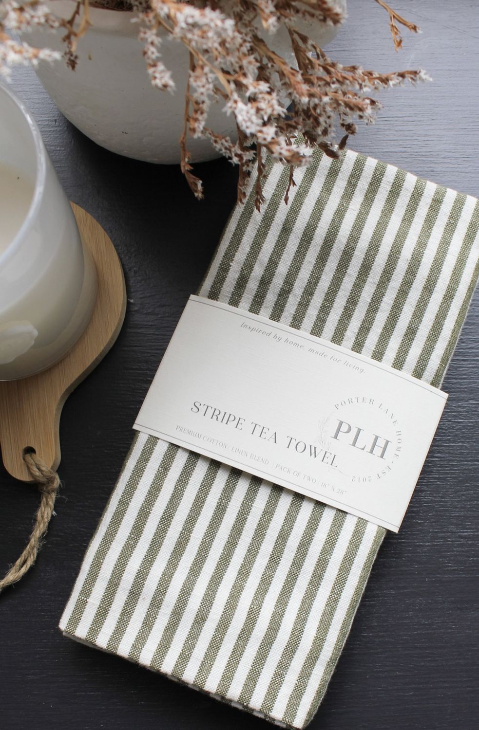 Stripe Tea Towel | Green Stripe Tea Towel | Green