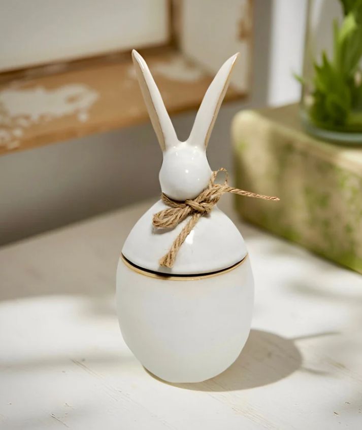 Porcelain Rabbit Container | Large