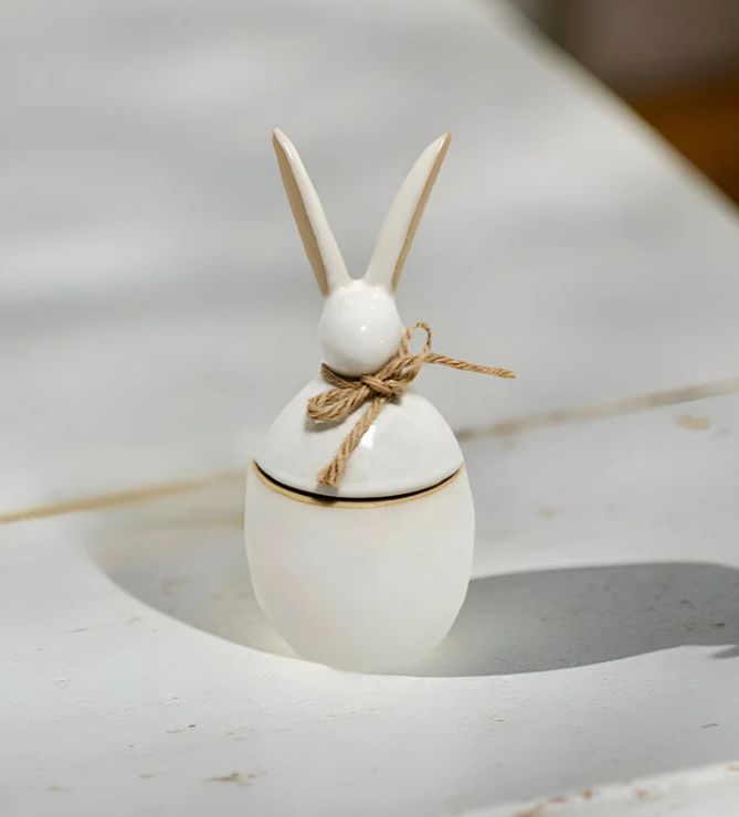 Porcelain Rabbit Container | Small