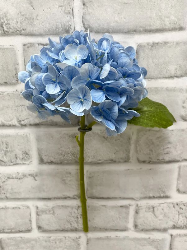 Real Touch Hydrangea Stem | Light Blue