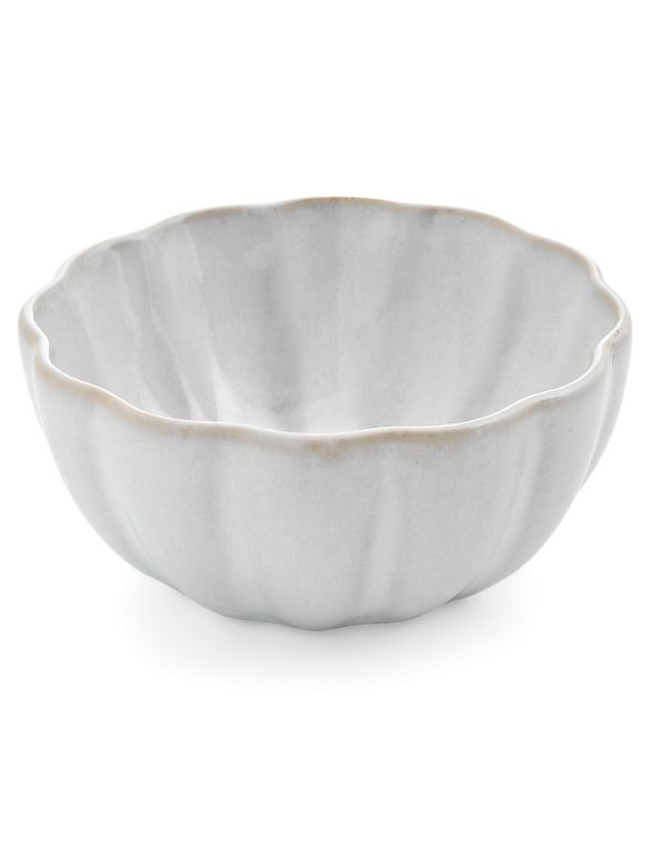 White Porcelain Scallop Bowl | Small