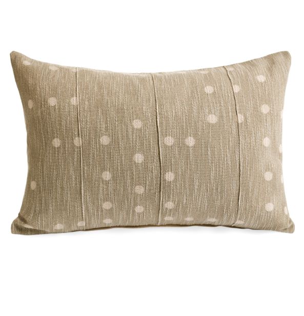 Polka Dots Pillow | Taupe/Natural