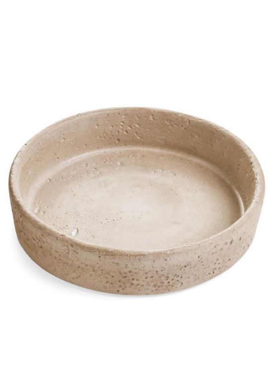 Round Cement Tray | Beige