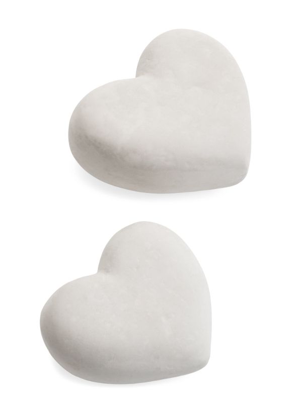 Natural White Heart Decoration | Small