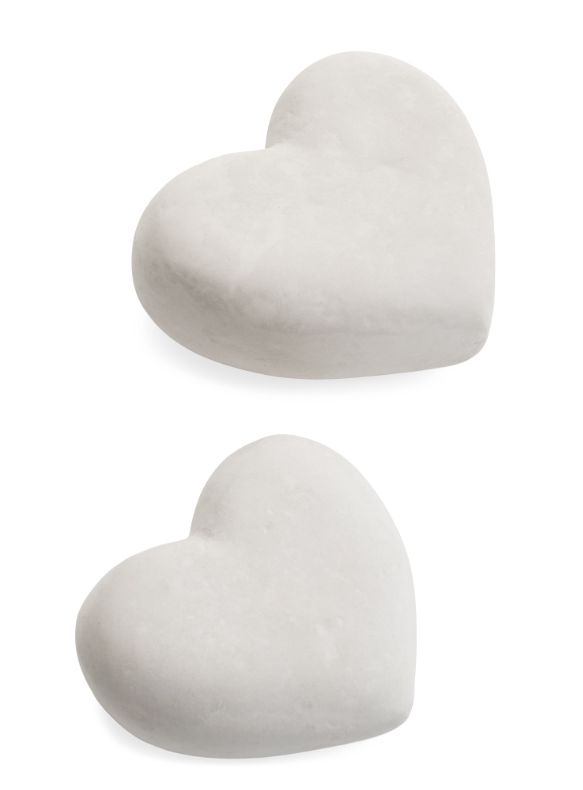 Natural White Heart Decoration | Large