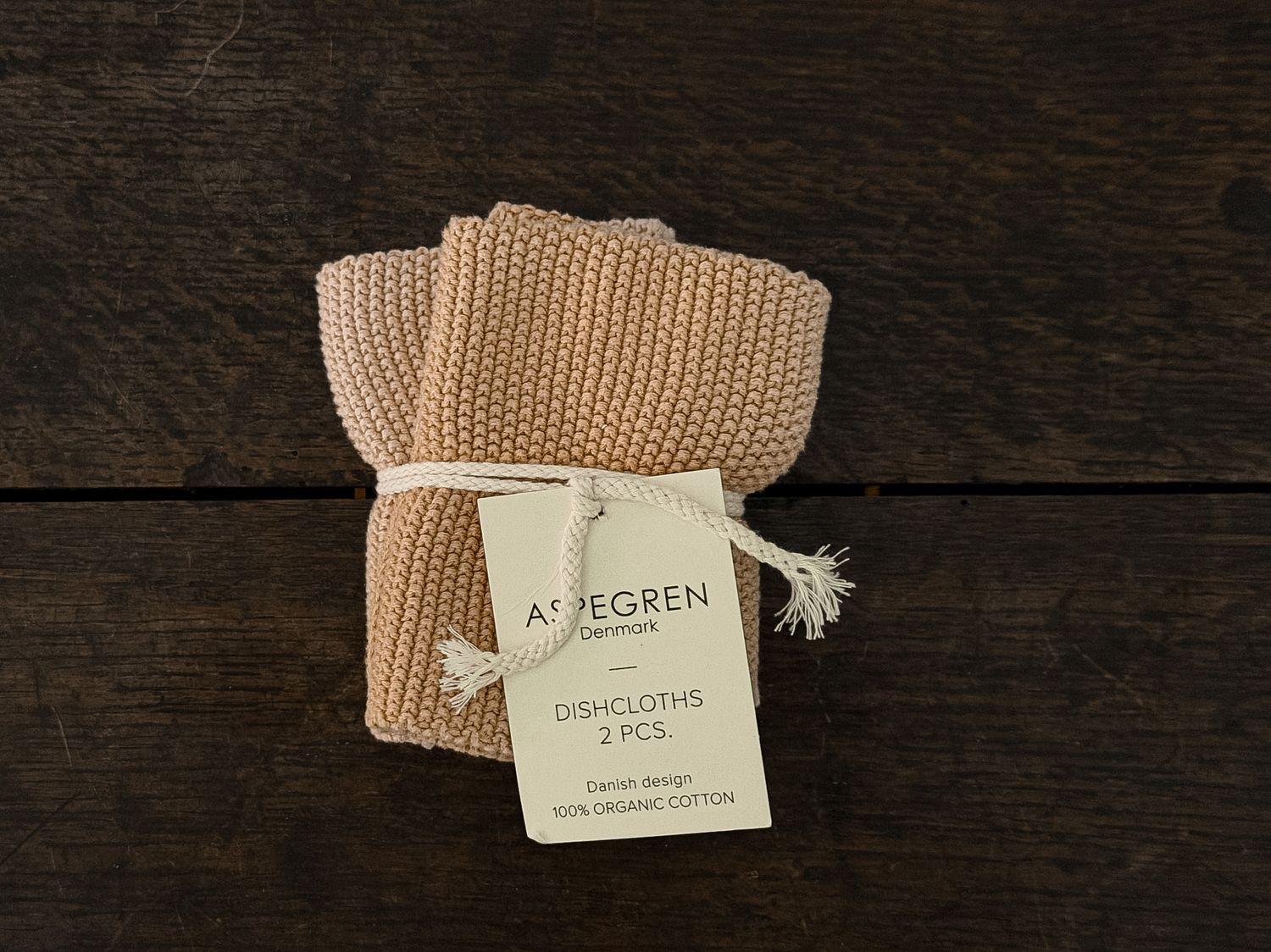 Aspegren Knitted Dishcloth | Macaroon