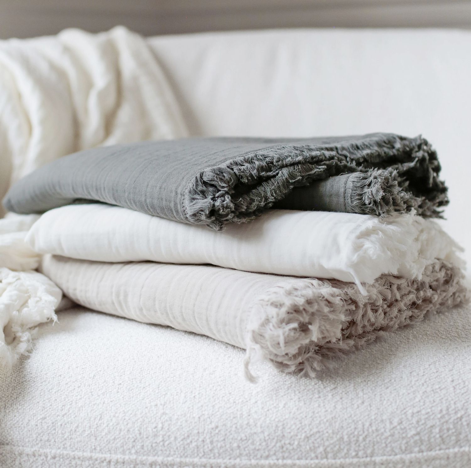 Gauze Throw | Ivory