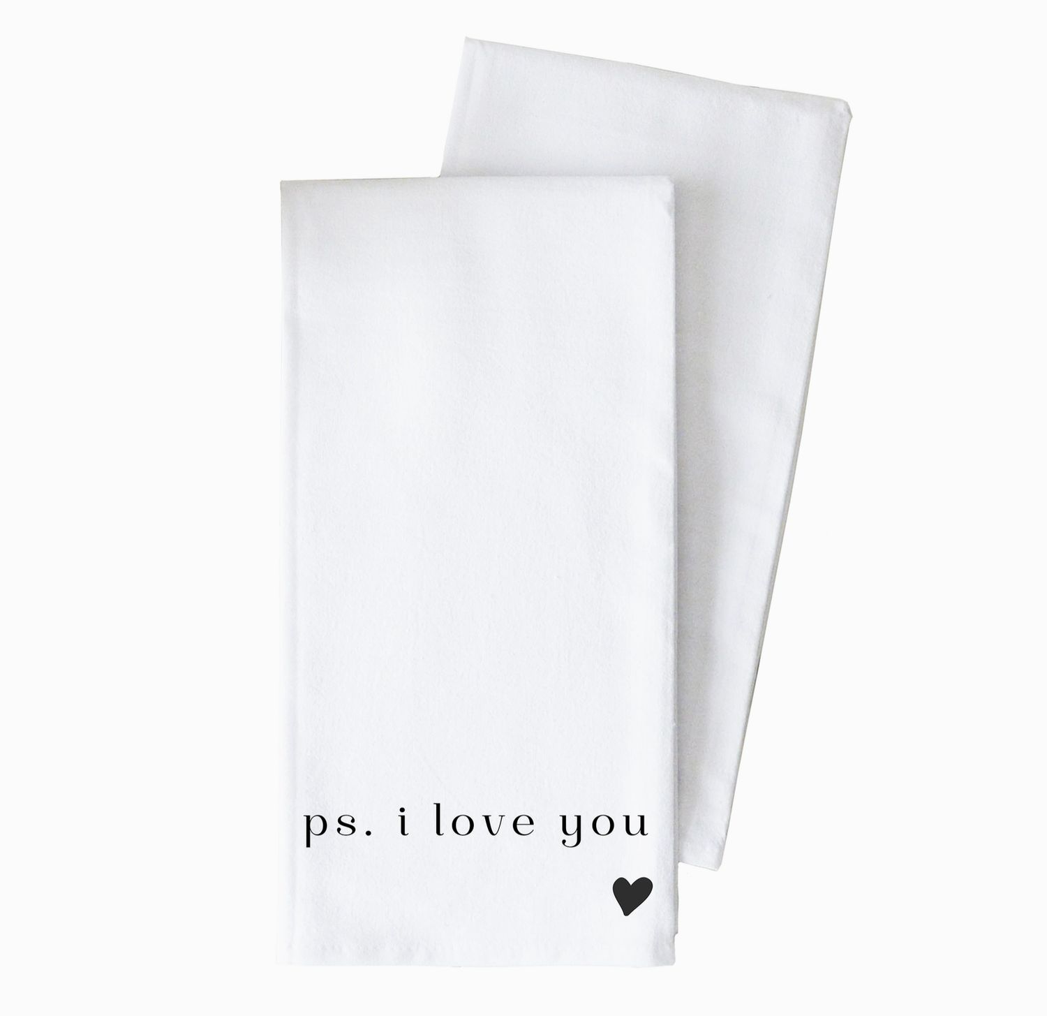 PS. I Love You Tea Towel | 2 Colours PS. I Love You Tea Towel | 2 Colours, Colour: White