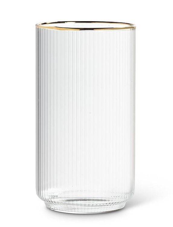 Optic Highball Glass w/Gold | 18oz