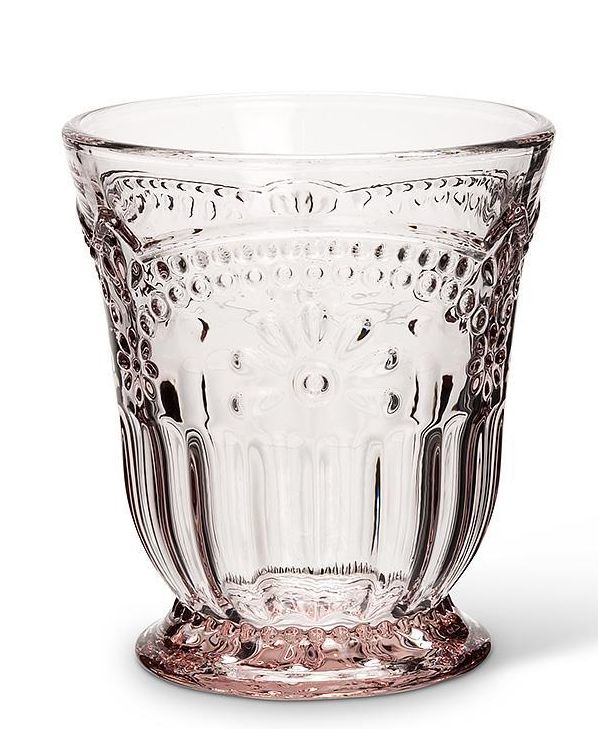 Pink Flower Tumbler Glass | 8oz