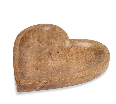 Wood Heart Plate | Large