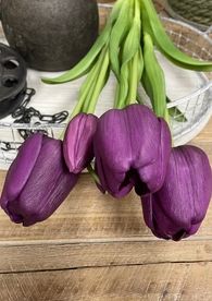 Real Touch Tulip Bundle | Purple 18"