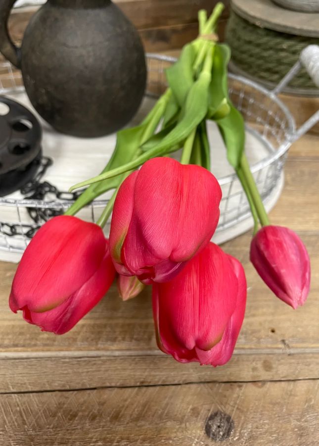 Real Touch Tulip Bundle | Rose 18"