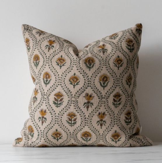 Noreen Block Print Pillow | 20" x 20"