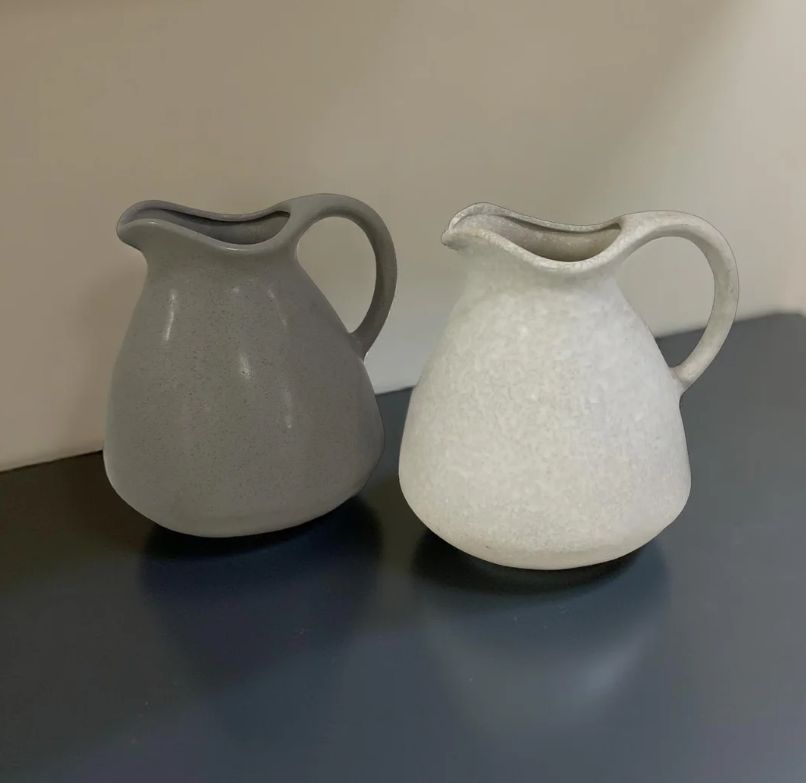 Jug Vase | Grey/Off -White