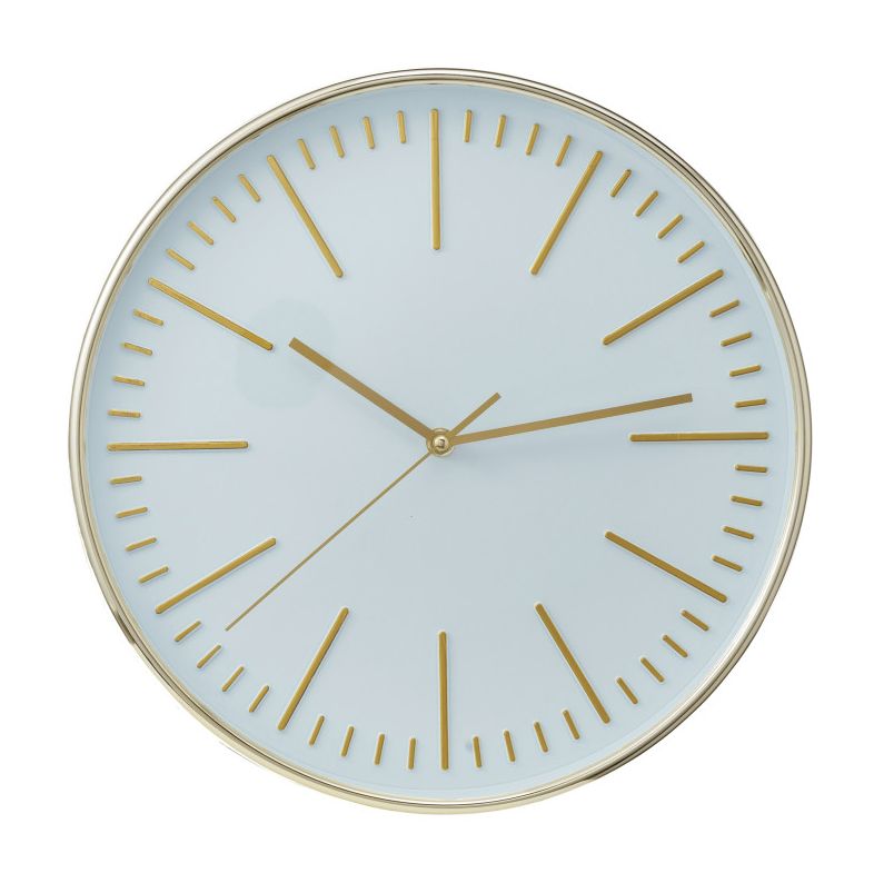 Round Wall Clock | Gold &amp; White