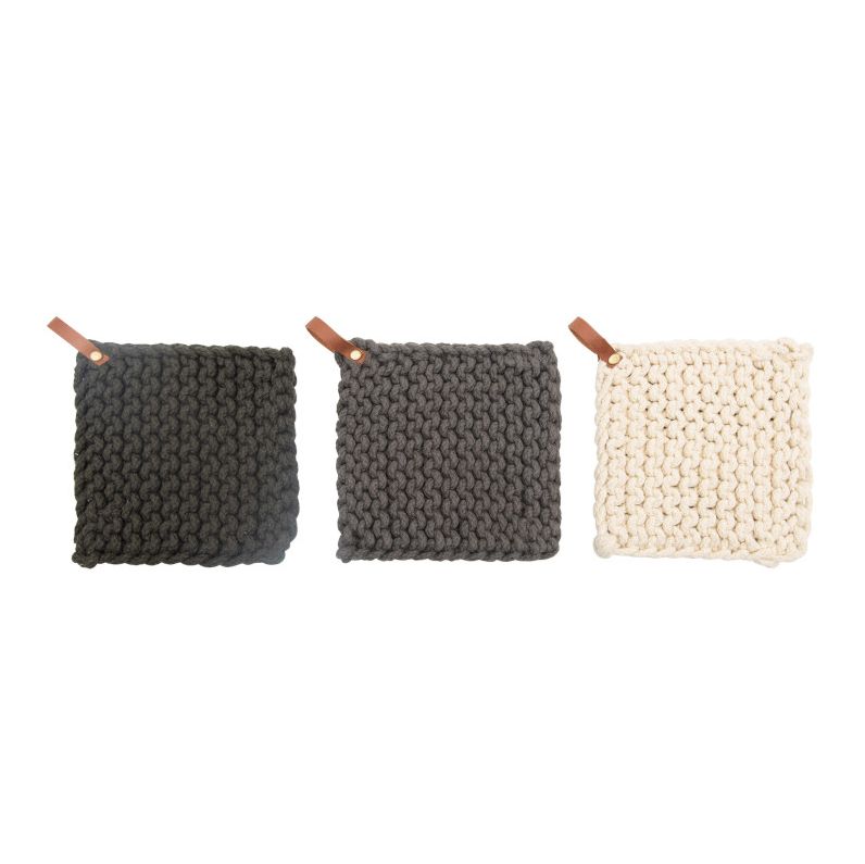Crocheted Cotton Pot Holder | 3 Colours