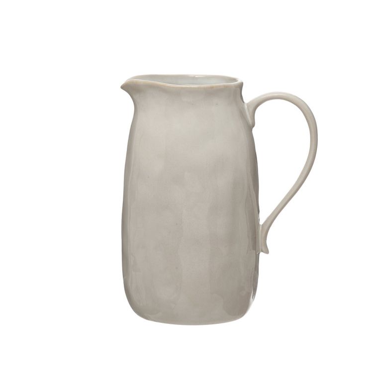 Large Stoneware Pitcher | White