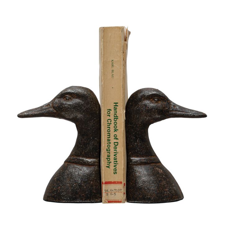 Duck Bookend Set of 2 | Cast Iron