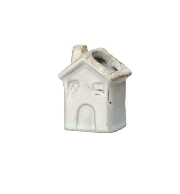 Stoneware House Toothpick Holder