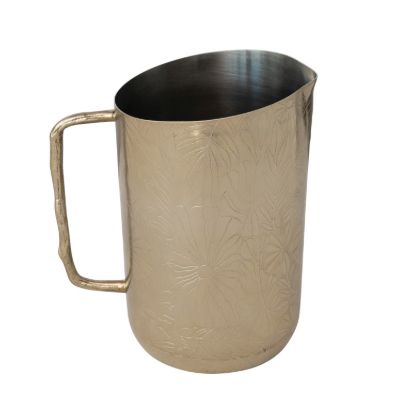 Etched Flower Pitcher | Stainless Steel
