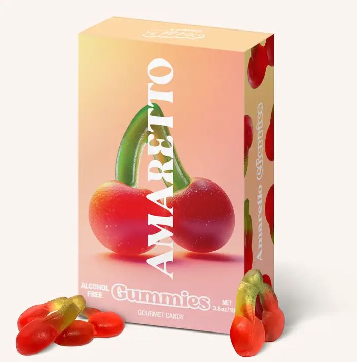 Amaretto Cherry Gummies | Alcohol-Free