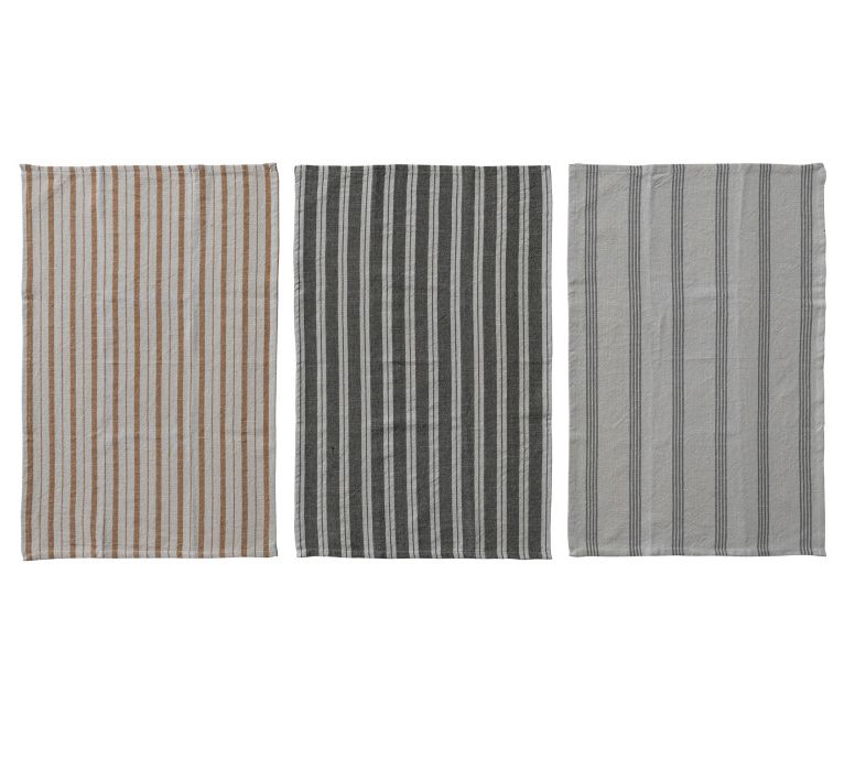 Slub Stripe Cotton Tea Towel | Multi Colour
