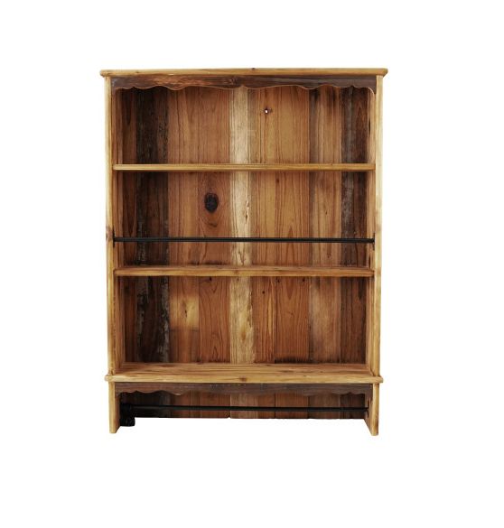 Wood Wall Shelf | 3 Shelves &amp; 6 Hooks