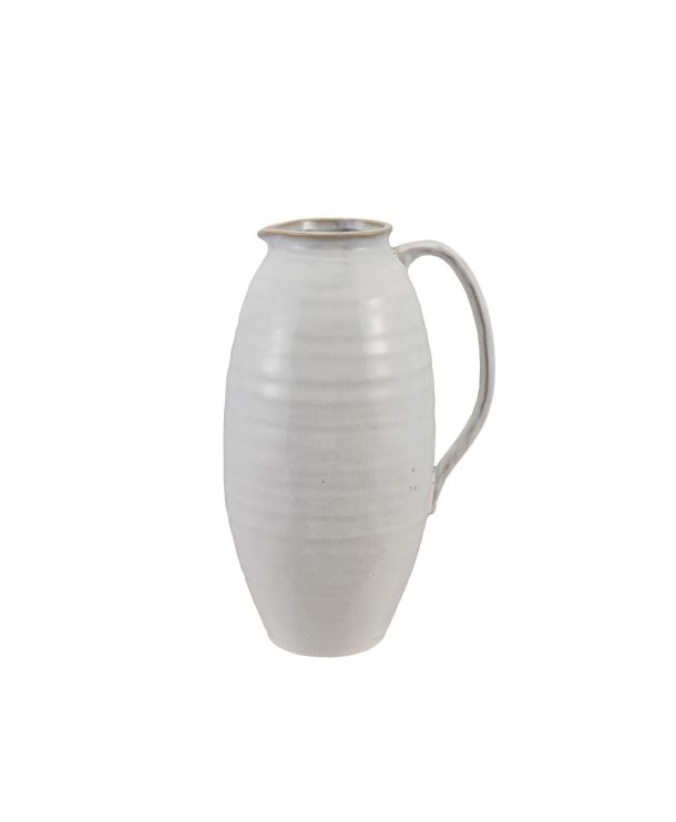 Stoneware Pitcher 1 Qt | White