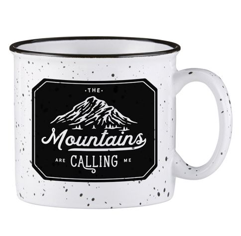 White Campfire Mug | Mountains