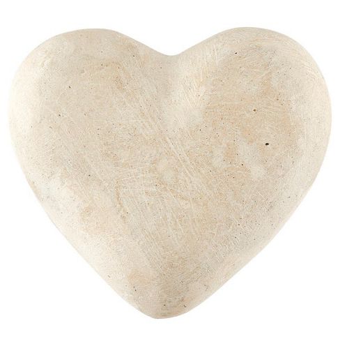 Natural Paper Mache Heart  | Large
