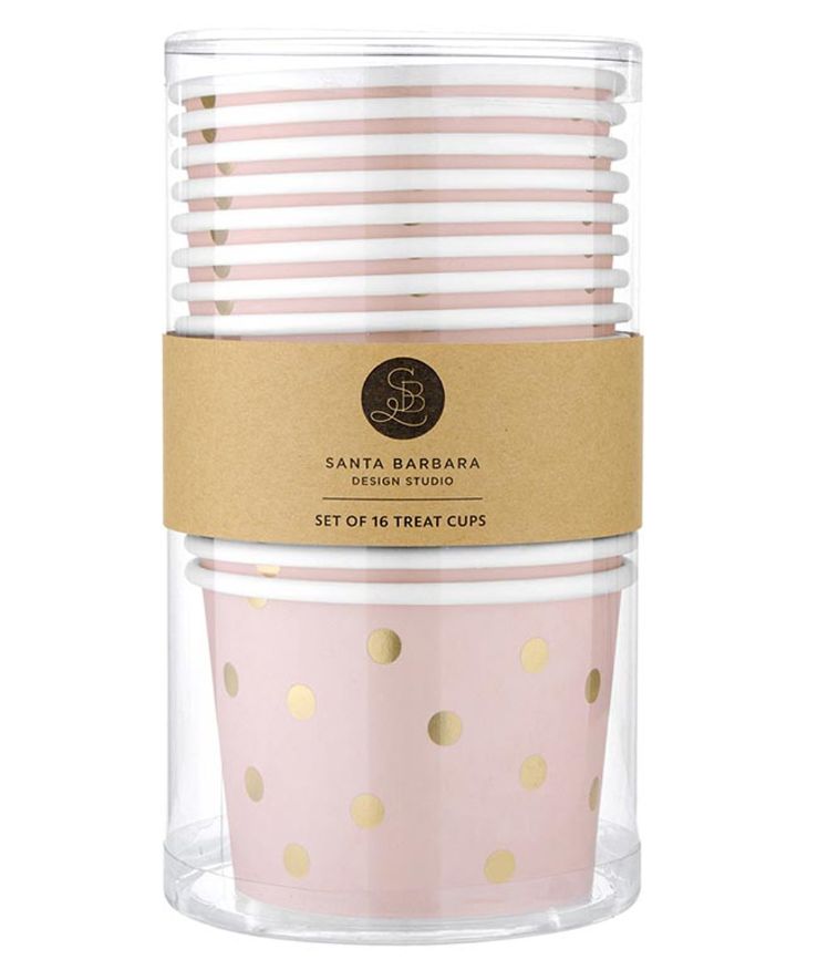 Treat Cups 16pk | Gold Dots