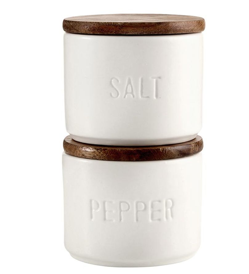 Ceramic Salt &amp; Pepper Containers | Set of 2
