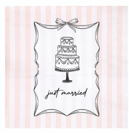 Paper Napkin 8 Pk | Just Married