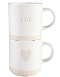 Love &amp; Heart Mug | Set of 2